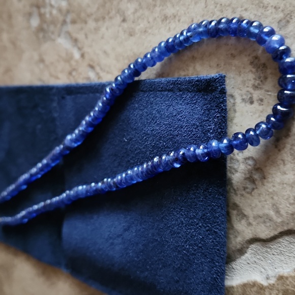 SHASHI Blue Beaded Strand Necklace With Glass Beads - Picture 7 of 9